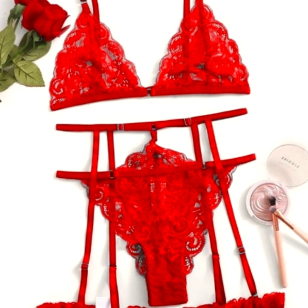 Red Lingerie Set